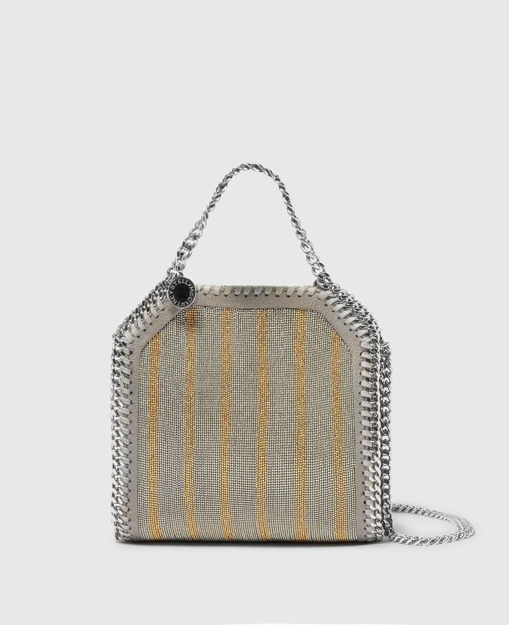 stella Limited-Edition Falabella Metallic Chain-Embroidered Tiny Tote Bag