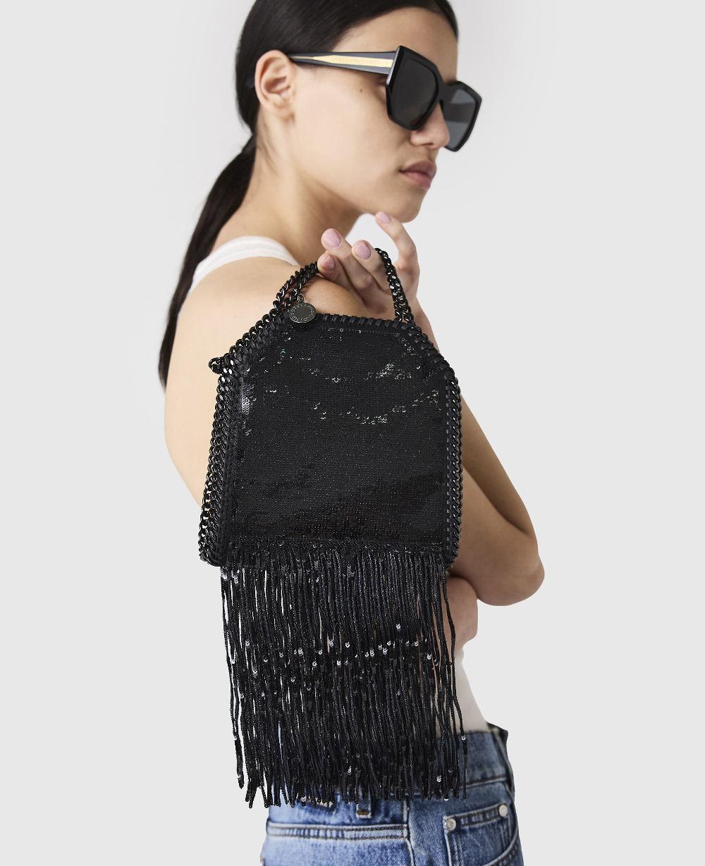 Stella Limited-Edition Falabella Sequin Fringe Tiny Tote Bag