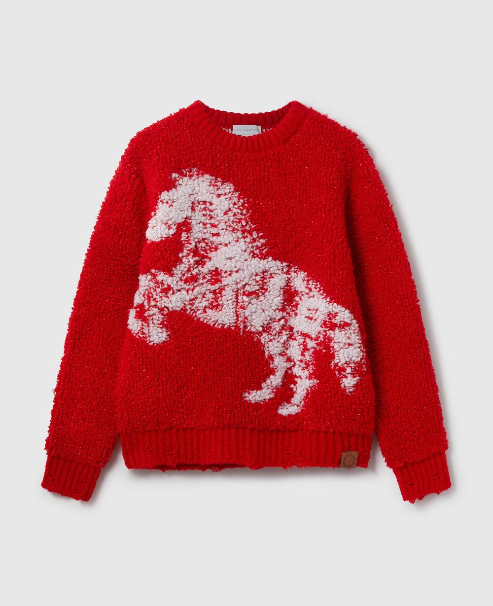 stella Airbrushed Horse Graphic Crewneck Jumper