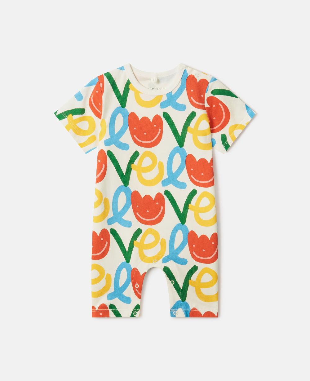 stella All-Over Love Print Romper