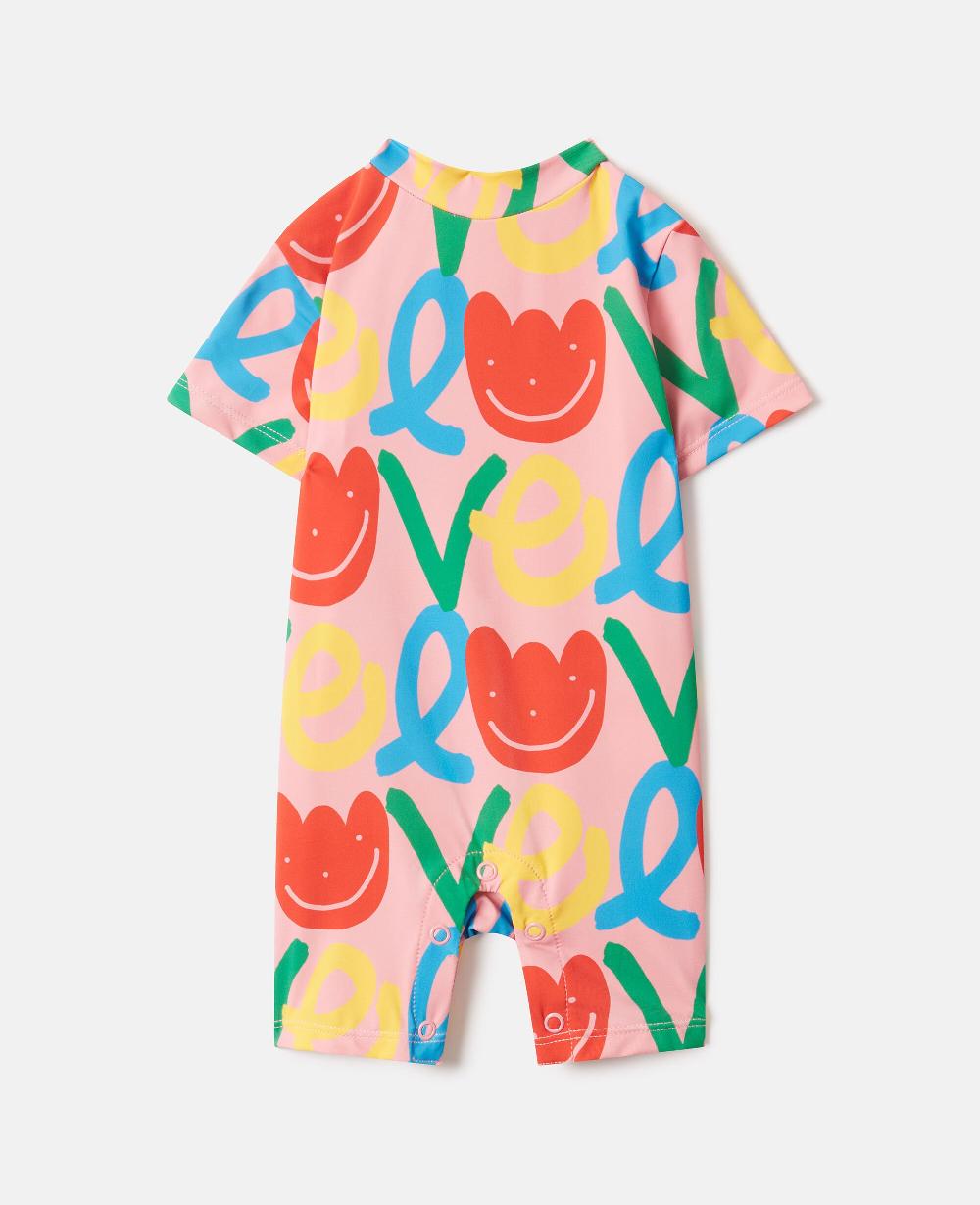 stella All-Over Love Print Swimsuit