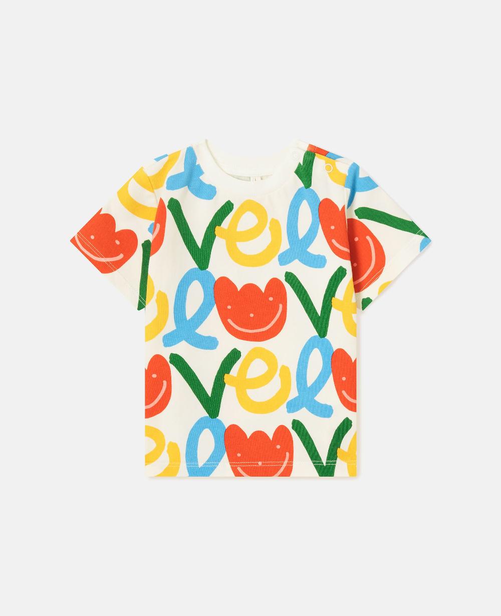 stella All-Over Love Print T-Shirt