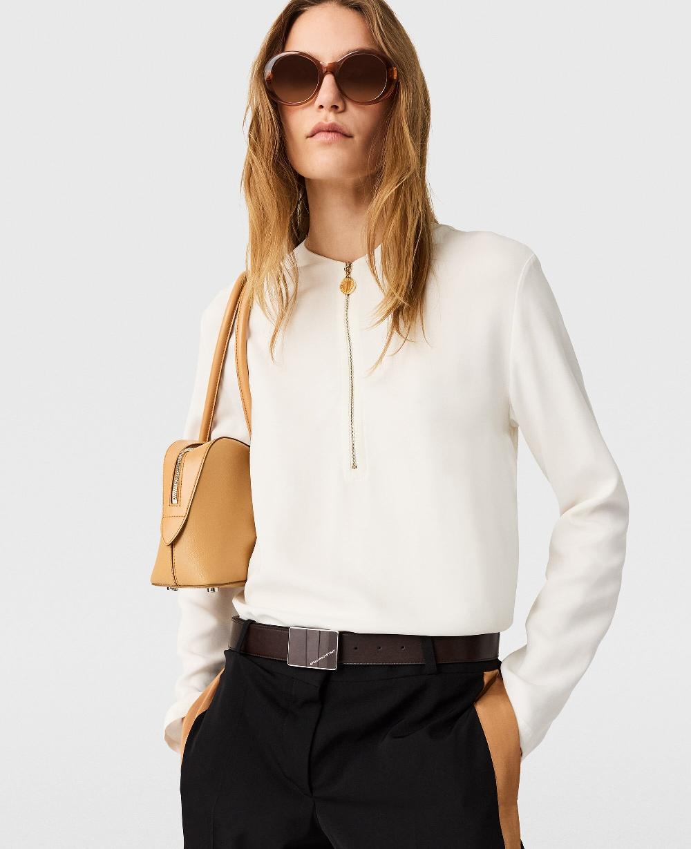 Stella Arlesa Double Split Hem Zip Blouse