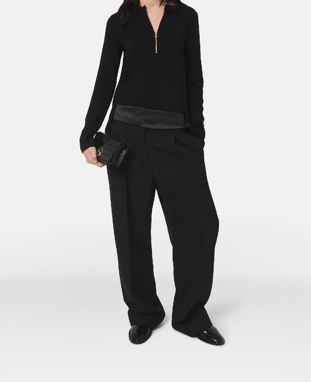 Stella Arlesa Double Split Hem Zip Blouse