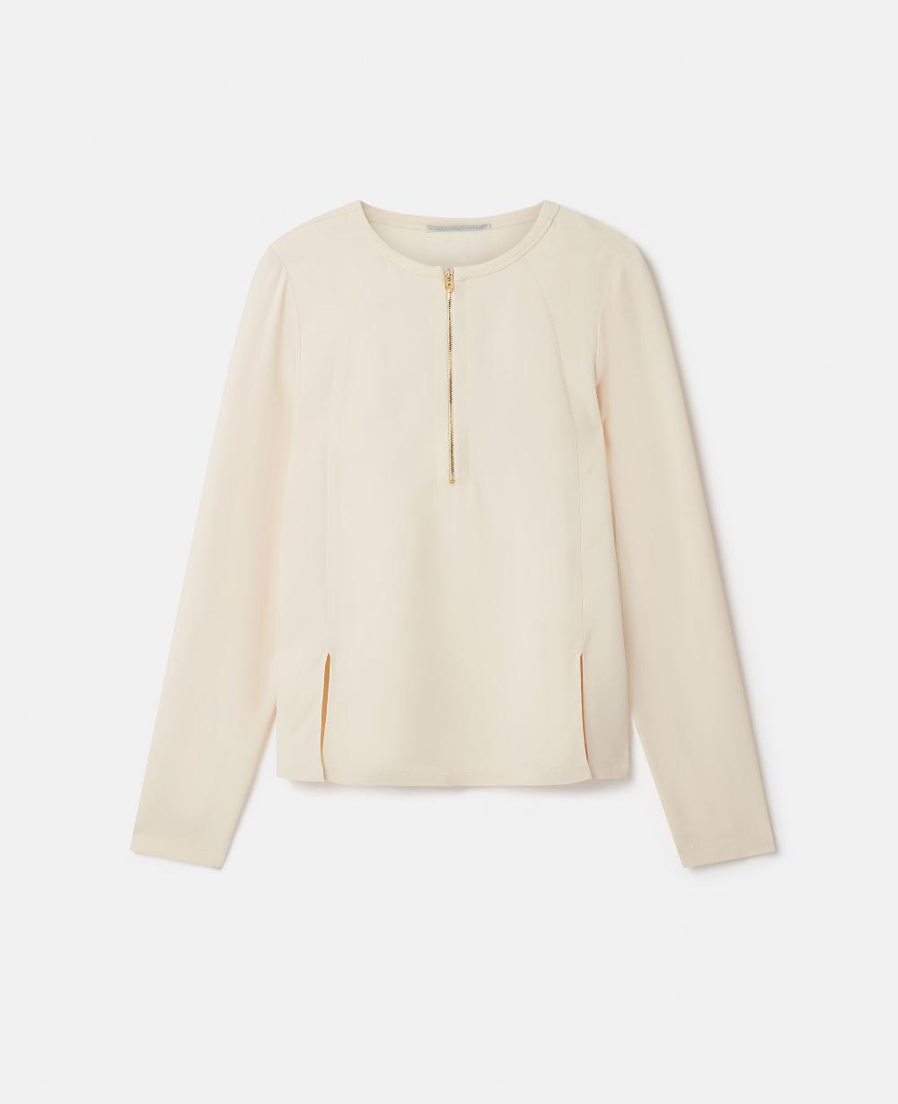 stella Arlesa Double Split Hem Zip Blouse
