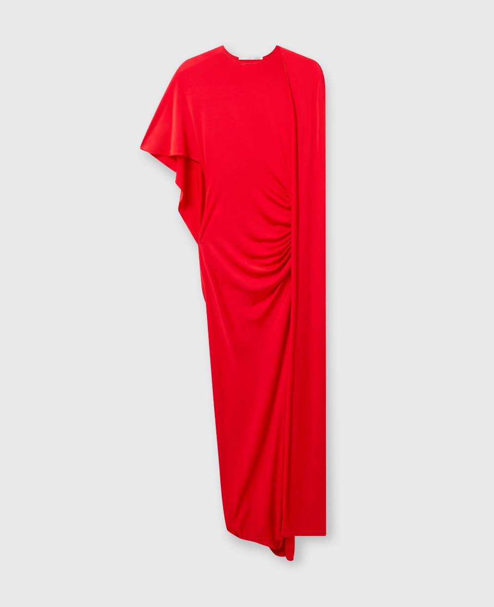 stella Asymmetric Cape Maxi Dress