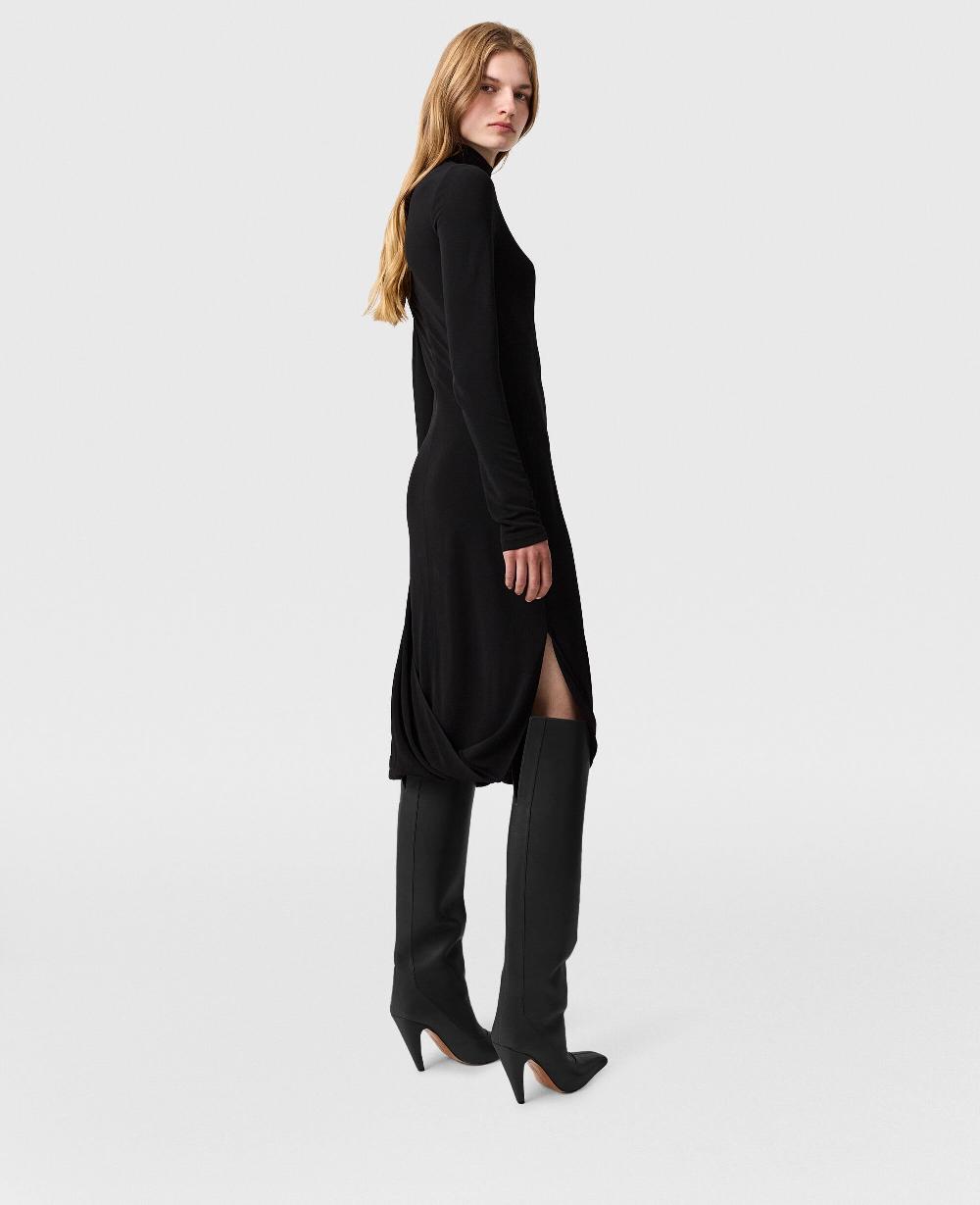 Stella Asymmetric Cape Midi Dress