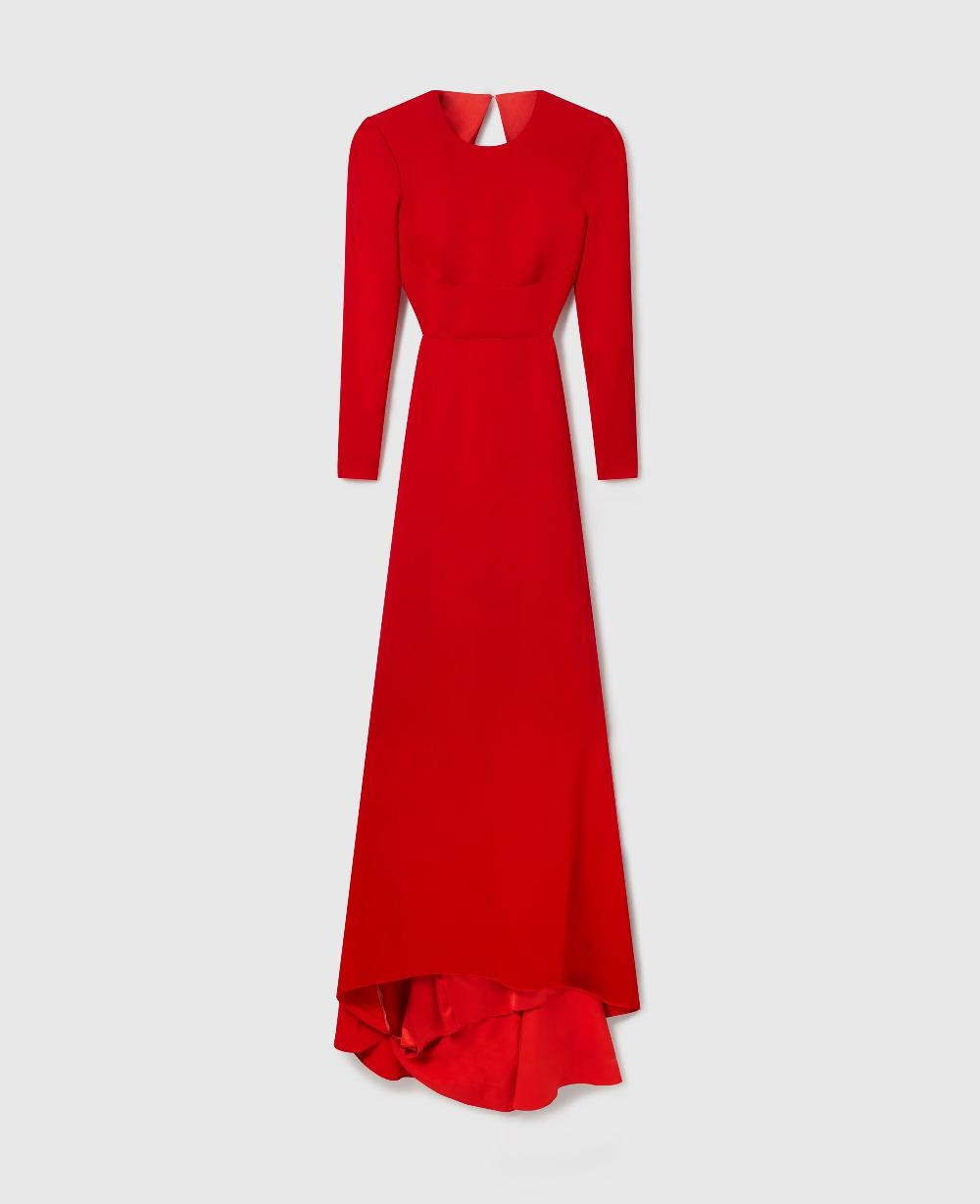 stella Backless Long-Sleeve Floor-Length Dress