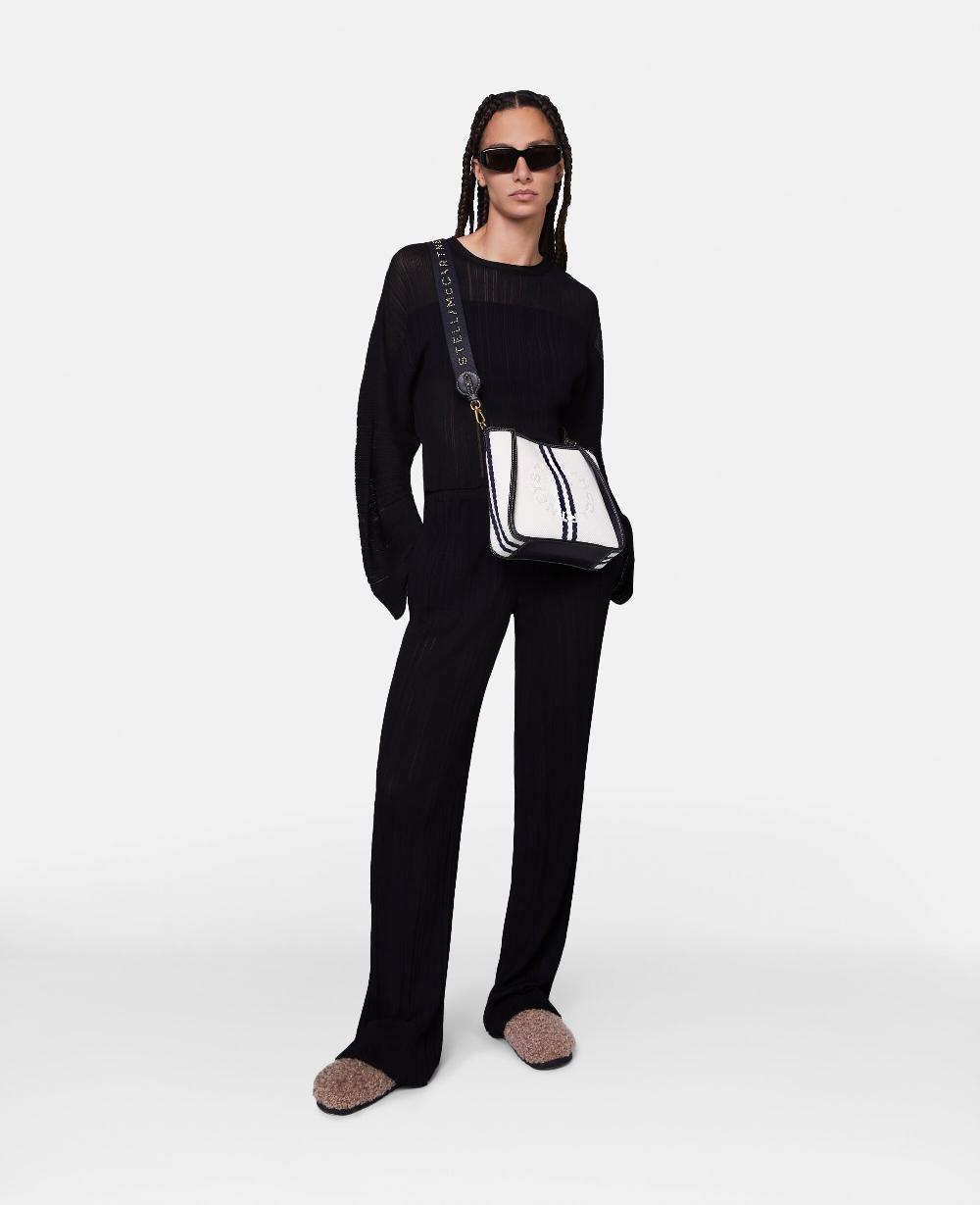 Stella Banana Sleeve Plisse Pleat Knit Top