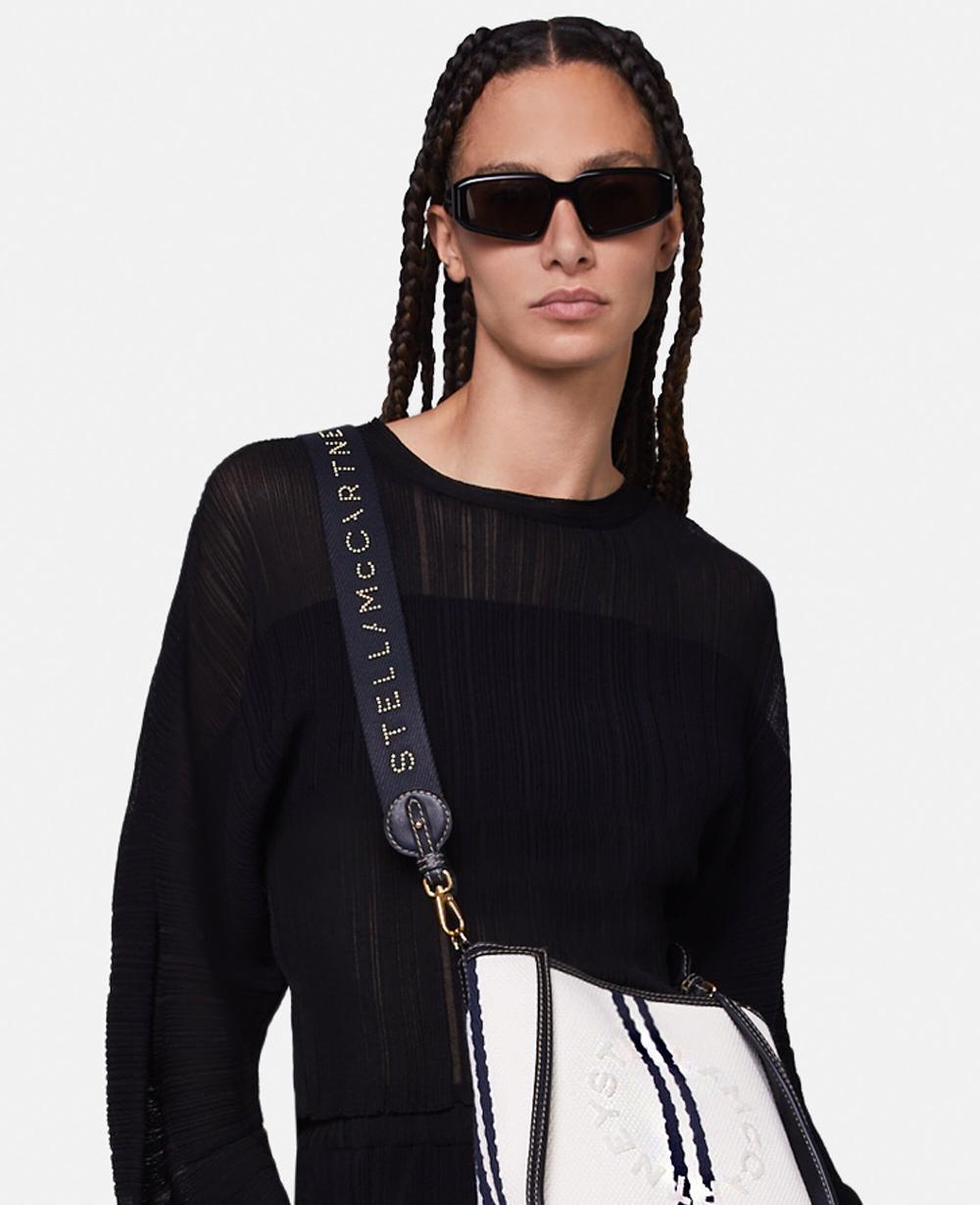 Stella Banana Sleeve Plisse Pleat Knit Top