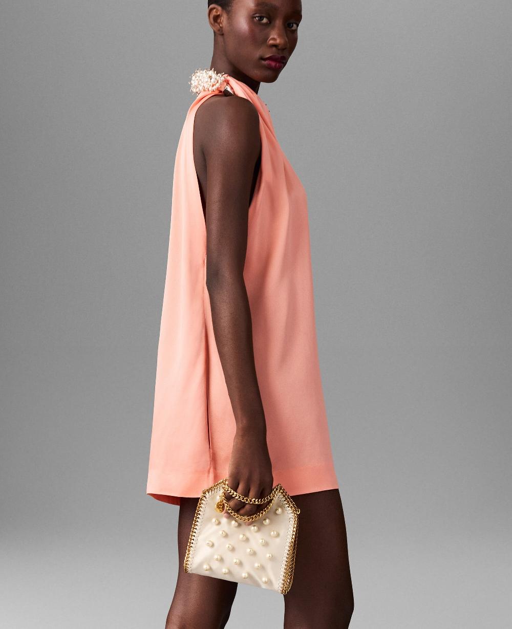 Stella Bead-Embellished Twisted Mini Dress