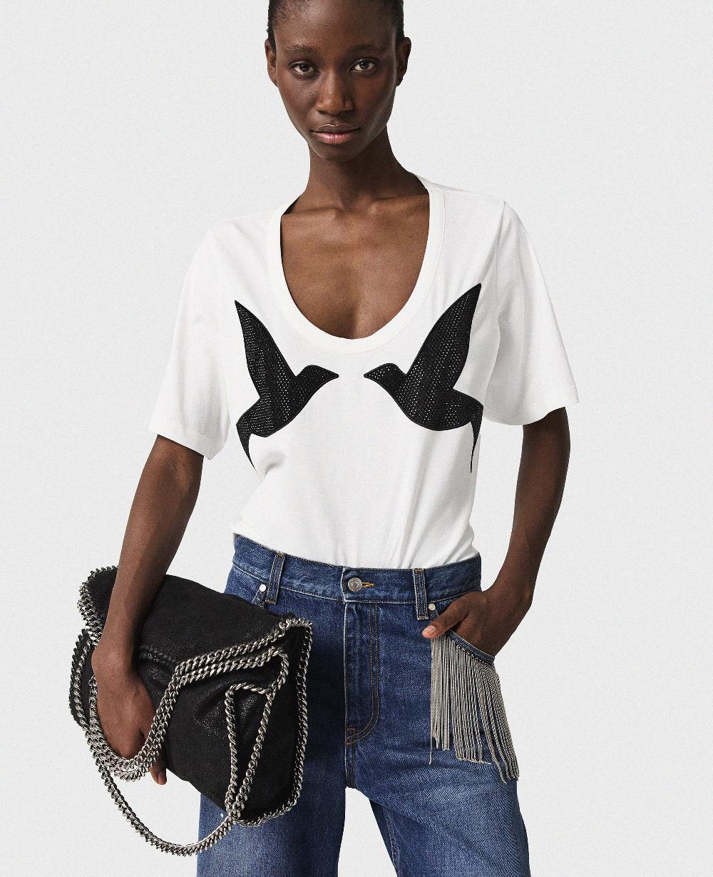 Stella Blackbird Crystal-Embellished T-Shirt