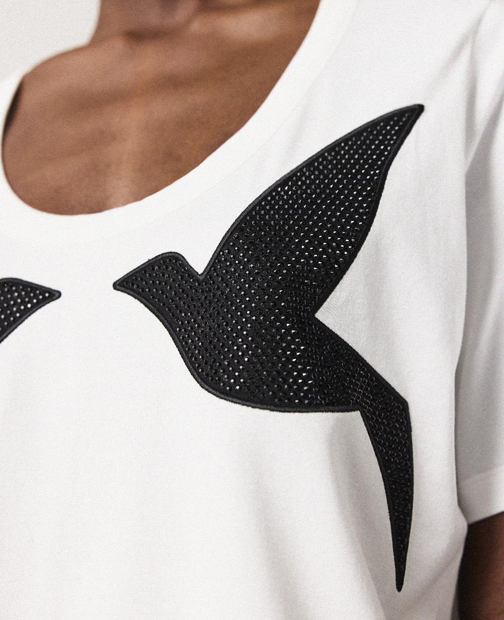 Stella Blackbird Crystal-Embellished T-Shirt