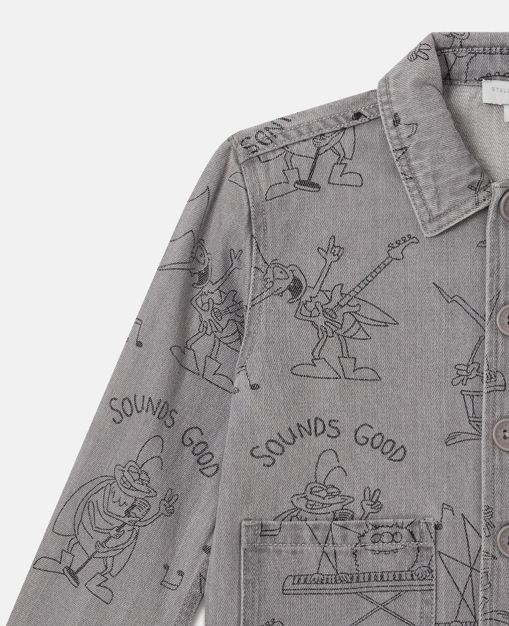 Stella Bug Band Print Denim Jacket