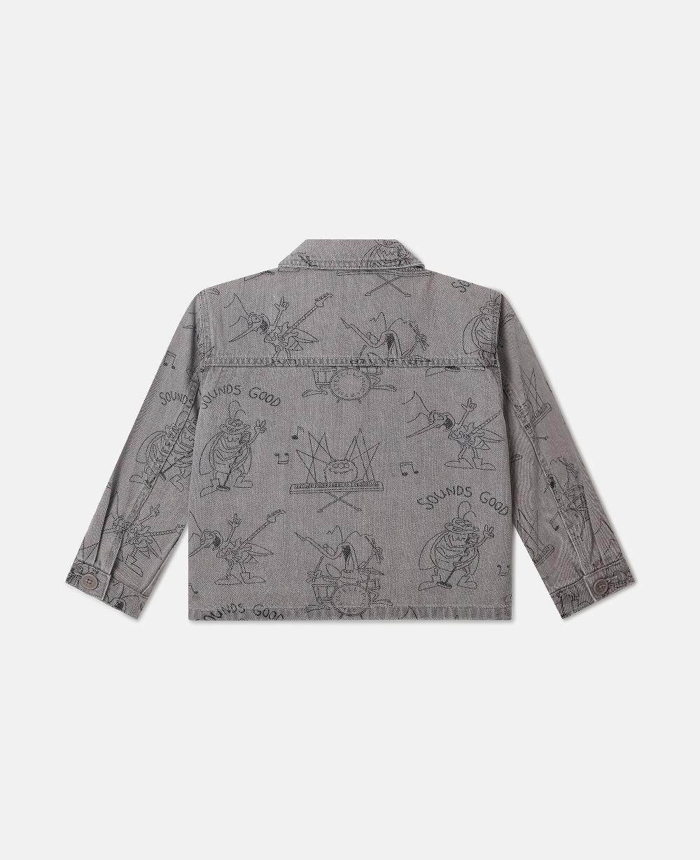 Stella Bug Band Print Denim Jacket