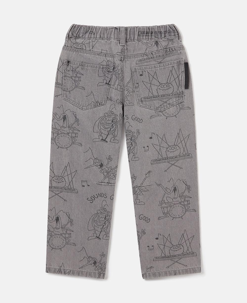 Stella Bug Band Print Denim Jeans