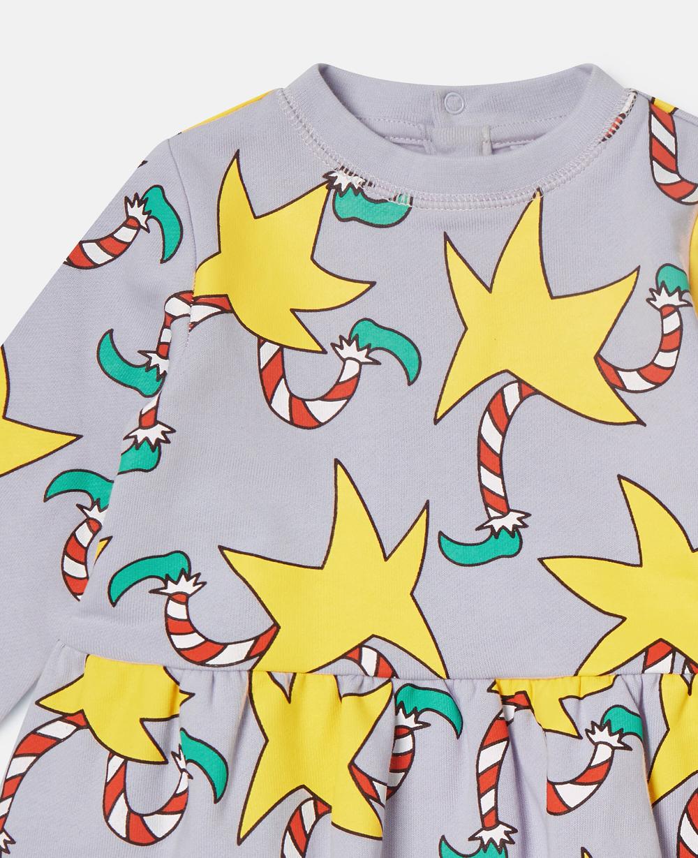 Stella Candy Cane Print Long-Sleeve Dress