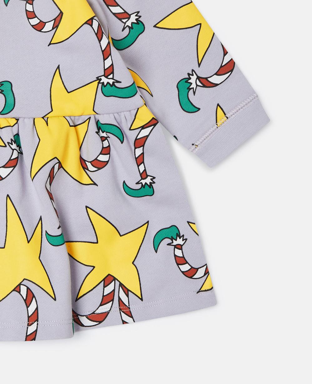 Stella Candy Cane Print Long-Sleeve Dress