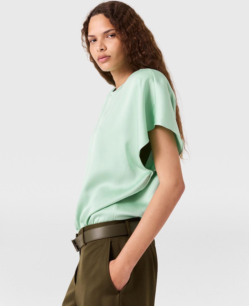Stella Cap-Sleeve Shoulder Pad Top