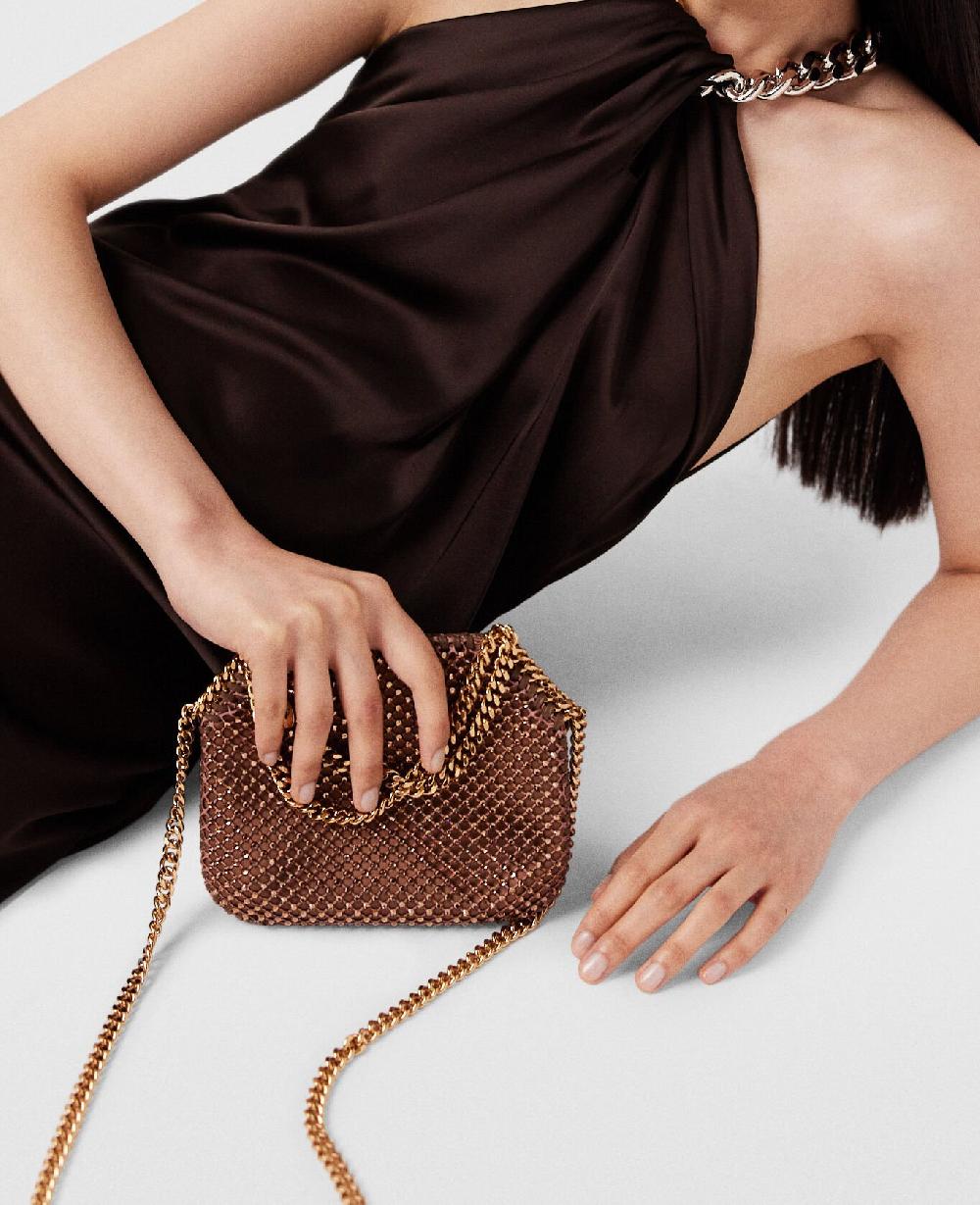 Stella Chain Halterneck Satin Midi Dress