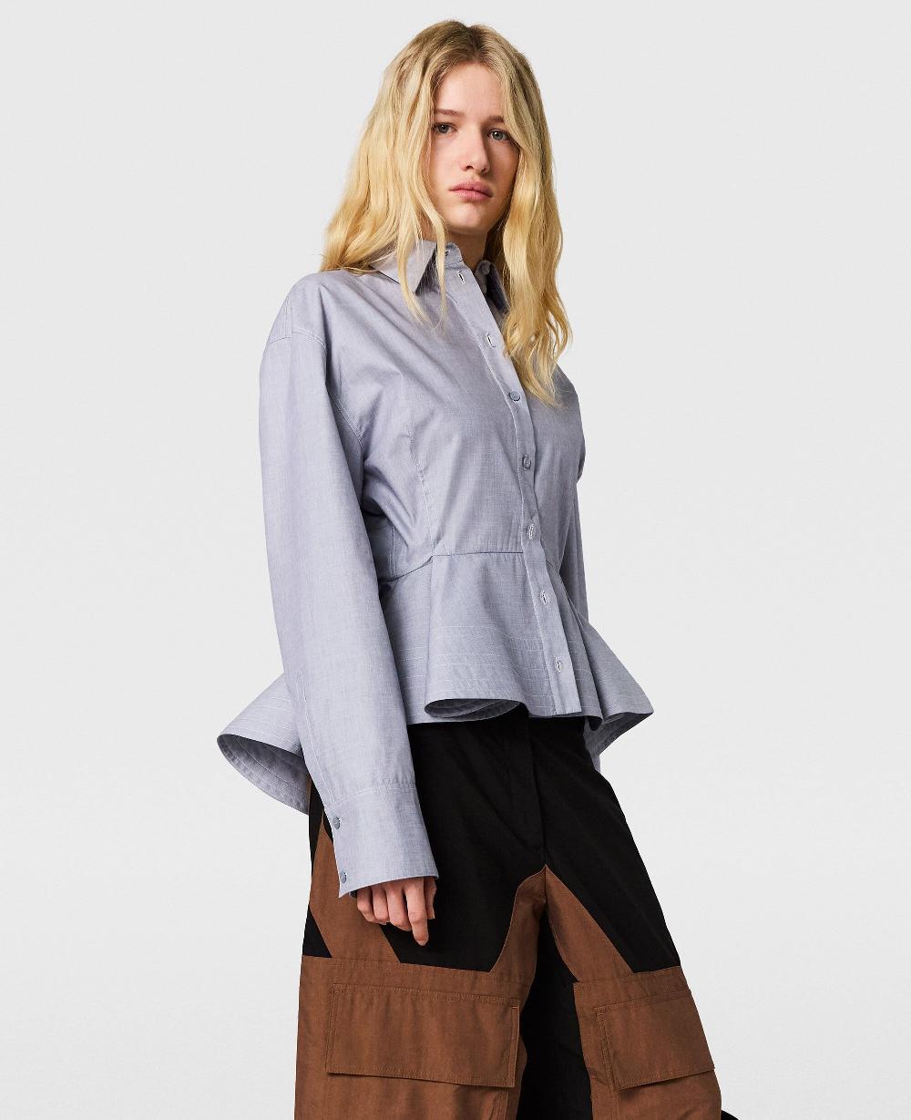 Stella Chambray Peplum Shirt