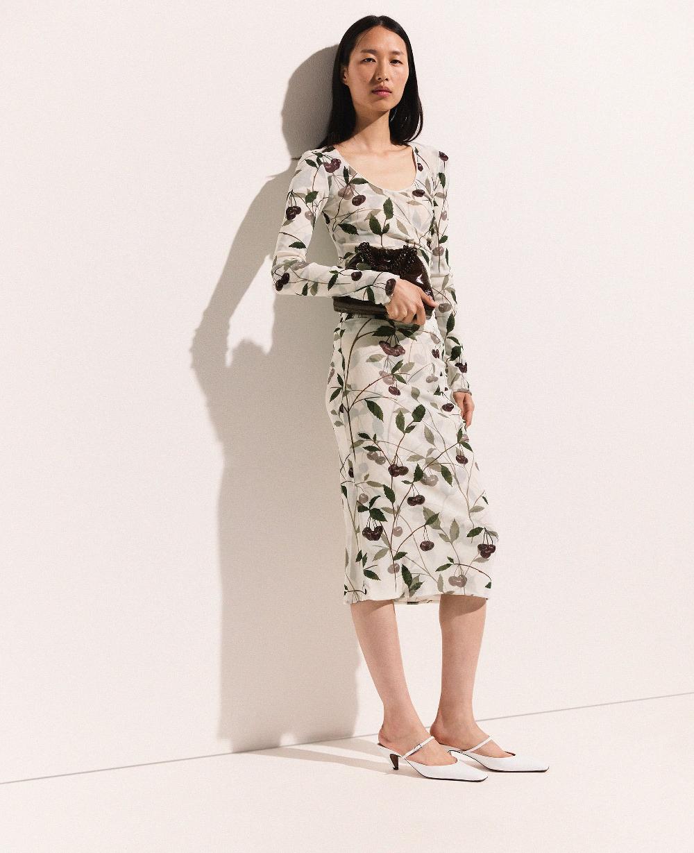 Stella Cherry Print Midi Skirt