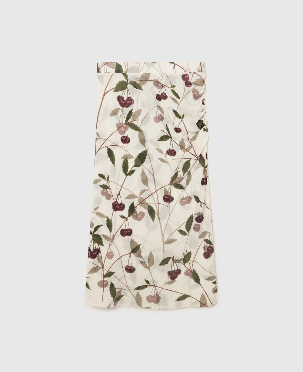 stella Cherry Print Midi Skirt