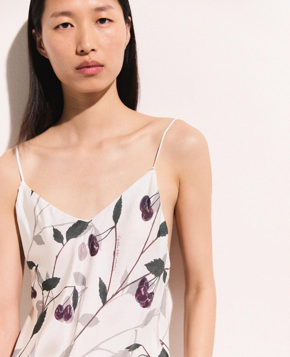 Stella Cherry Print Sleeveless Midi Dress