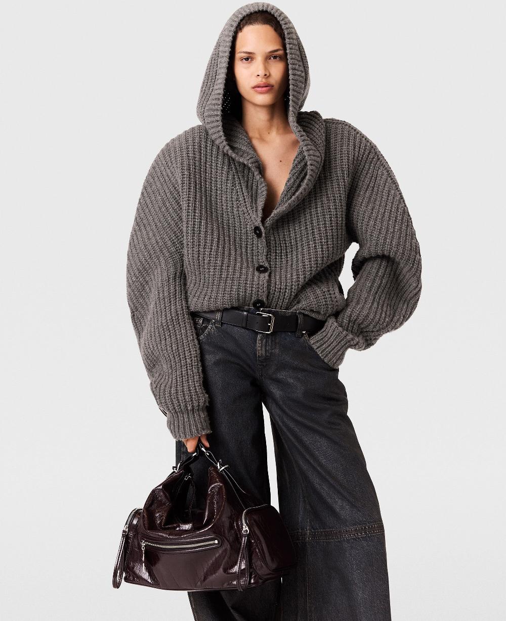 Stella Chunky Ribbed Hooded Cardigan