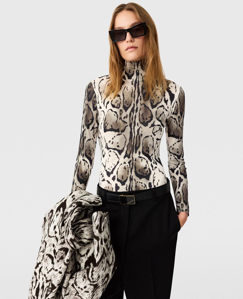 Stella Cloud Leopard High-Neck Bodysuit