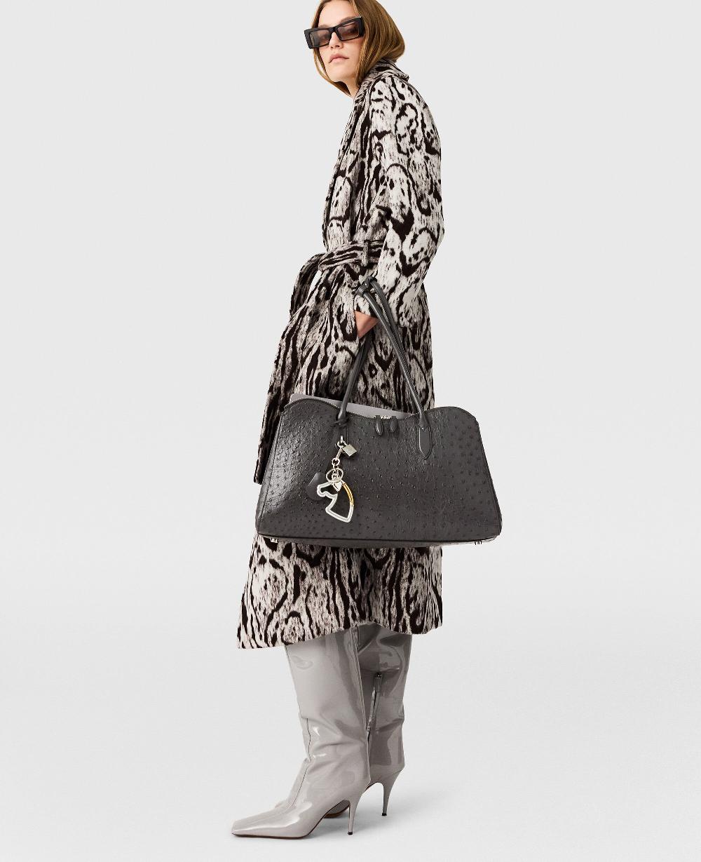 Stella Cloud Leopard Jacquard Belted Trench Coat