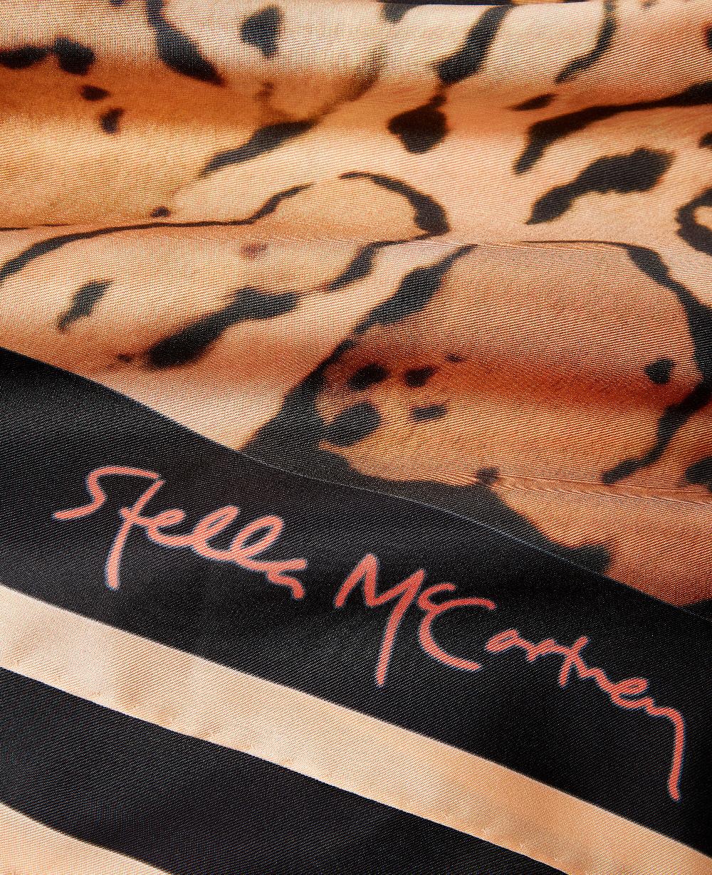 Stella Cloud Leopard Print Square Scarf