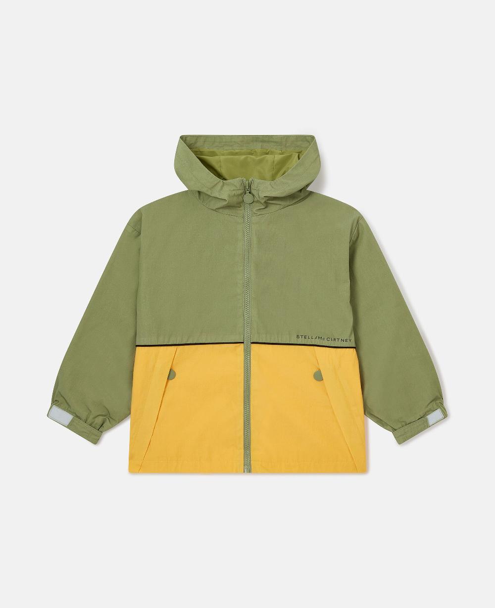 stella Colour Block Hooded Raincoat