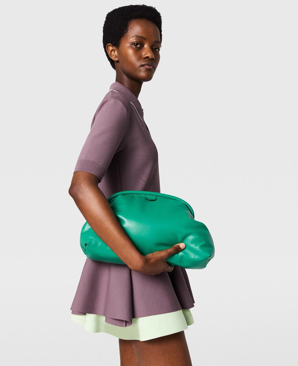 Stella Compact Knit Peplum Polo Top