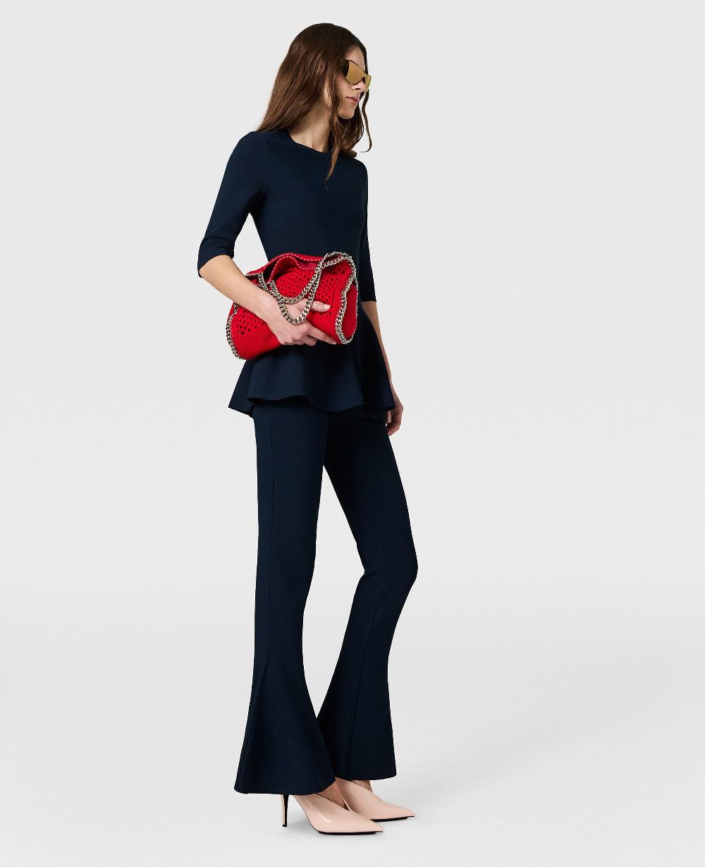 Stella Compact Knit Peplum Trousers