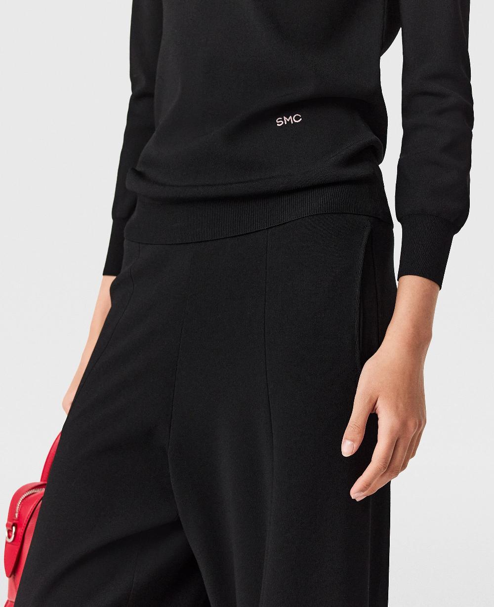 Stella Compact Knit Straight-Leg Trousers