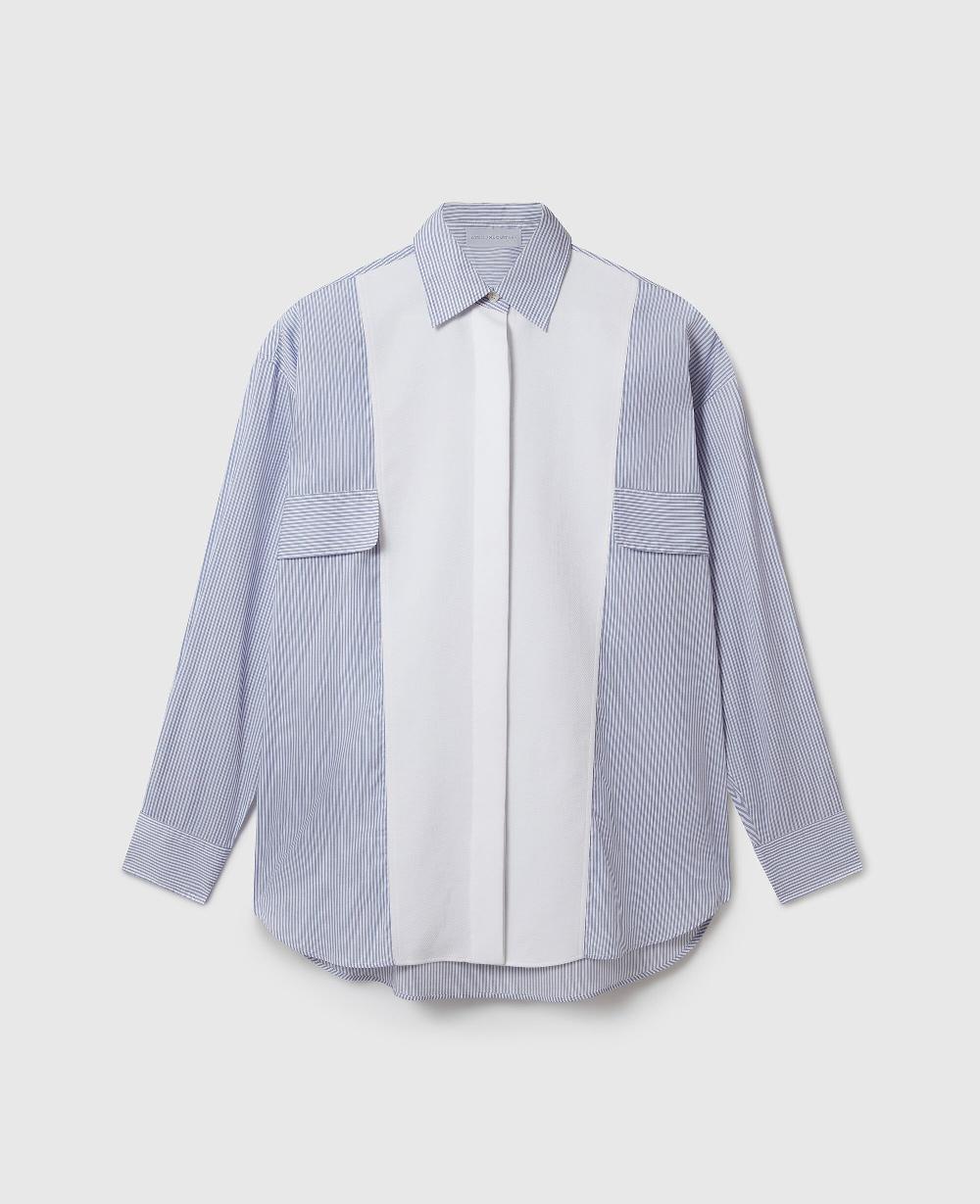 stella Cotton Stripe Piqué Double Shirt