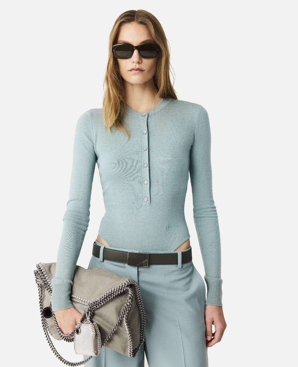 Stella Crewneck Ribbed Long-Sleeve Bodysuit