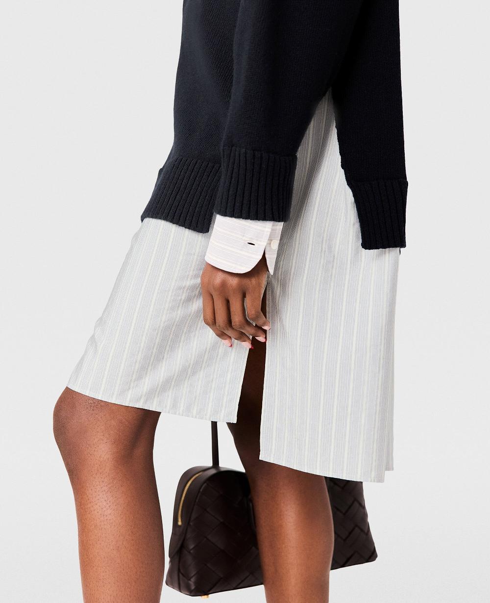 Stella Crewneck Sweater Shirt Dress