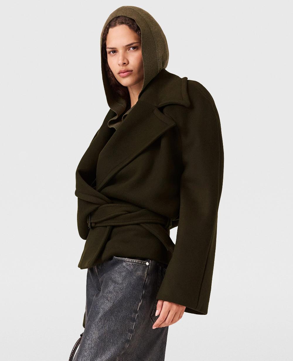 Stella Cropped Belted Trench Jacket