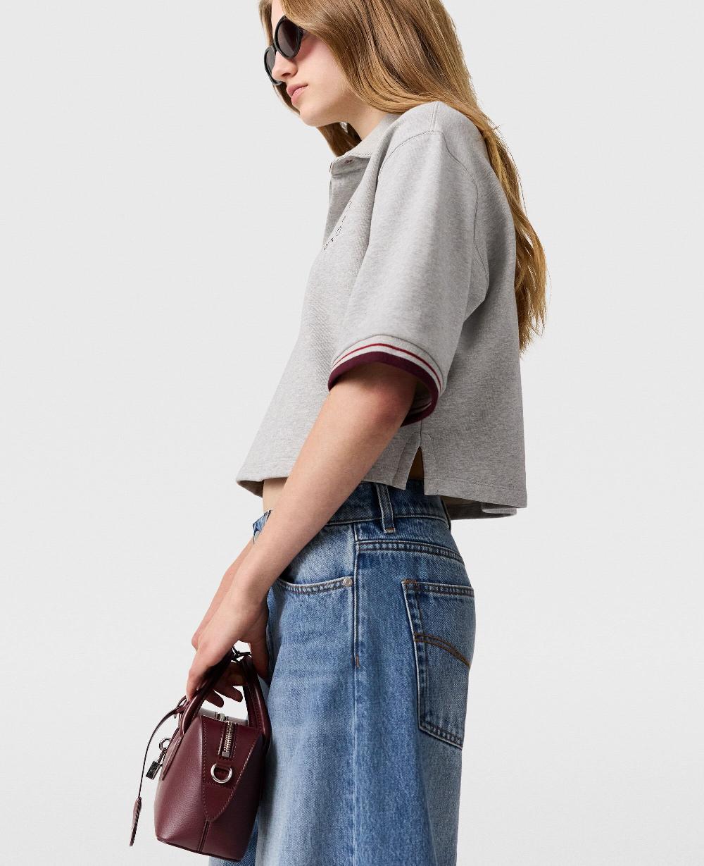 Stella Cropped Short-Sleeve Rugby Shirt