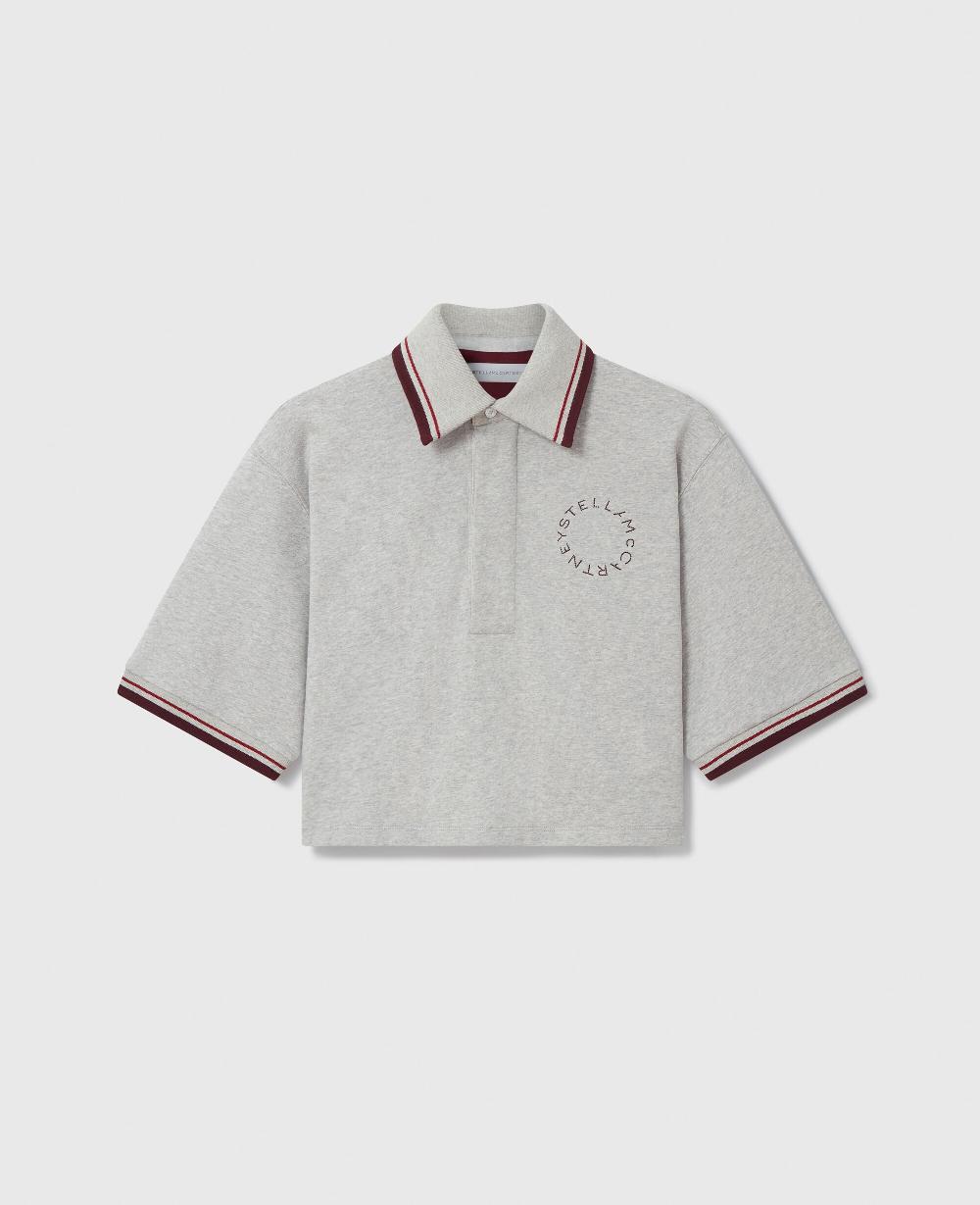 stella Cropped Short-Sleeve Rugby Shirt