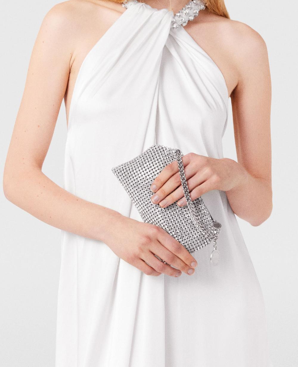 Stella Crystal Halterneck Satin Maxi Dress