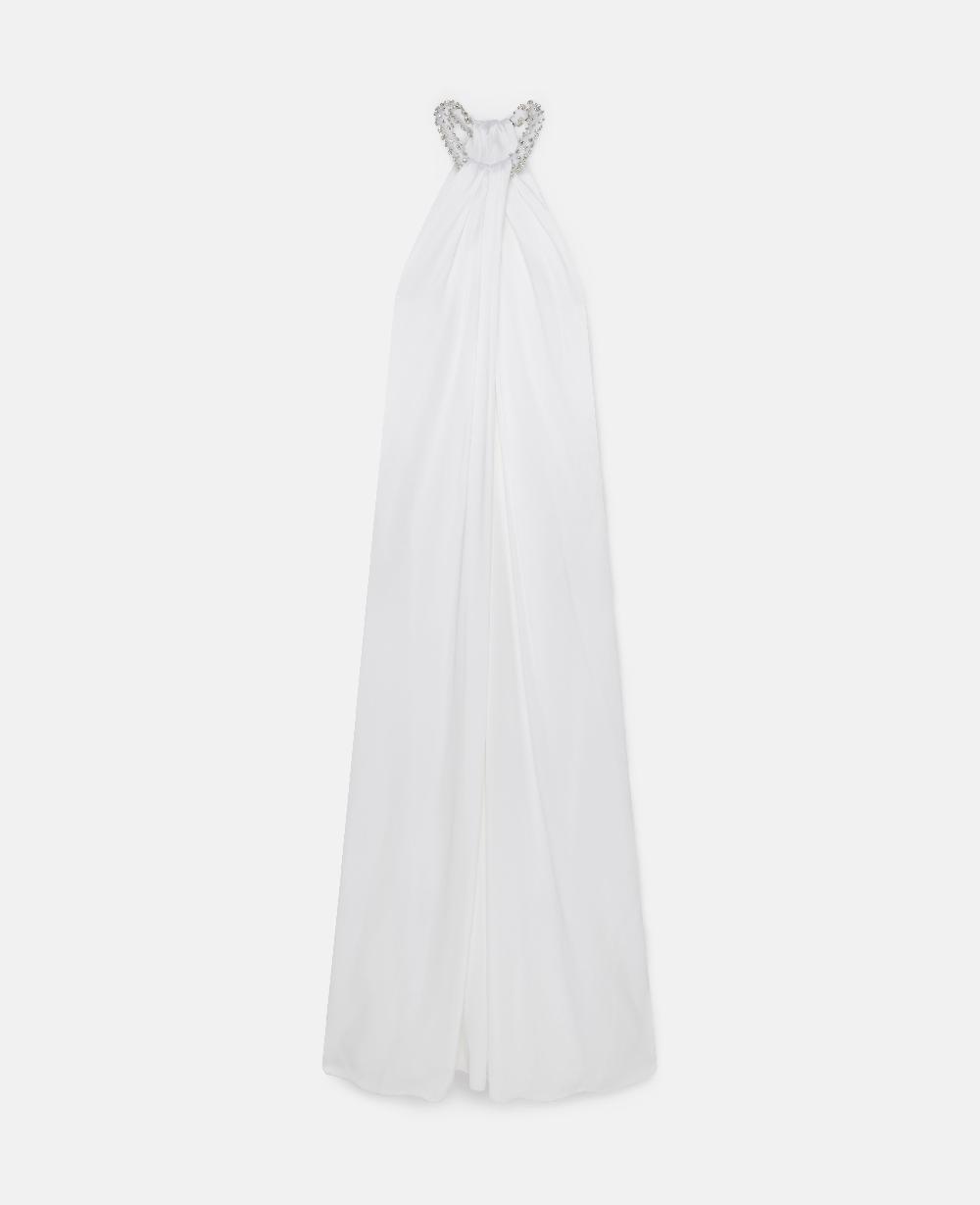 stella Crystal Halterneck Satin Maxi Dress