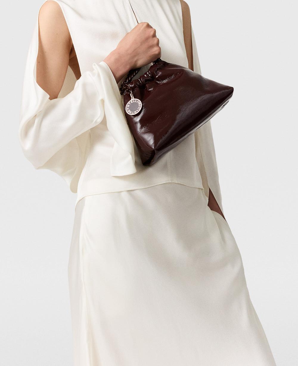 Stella Curved Hem Satin Midi Skirt