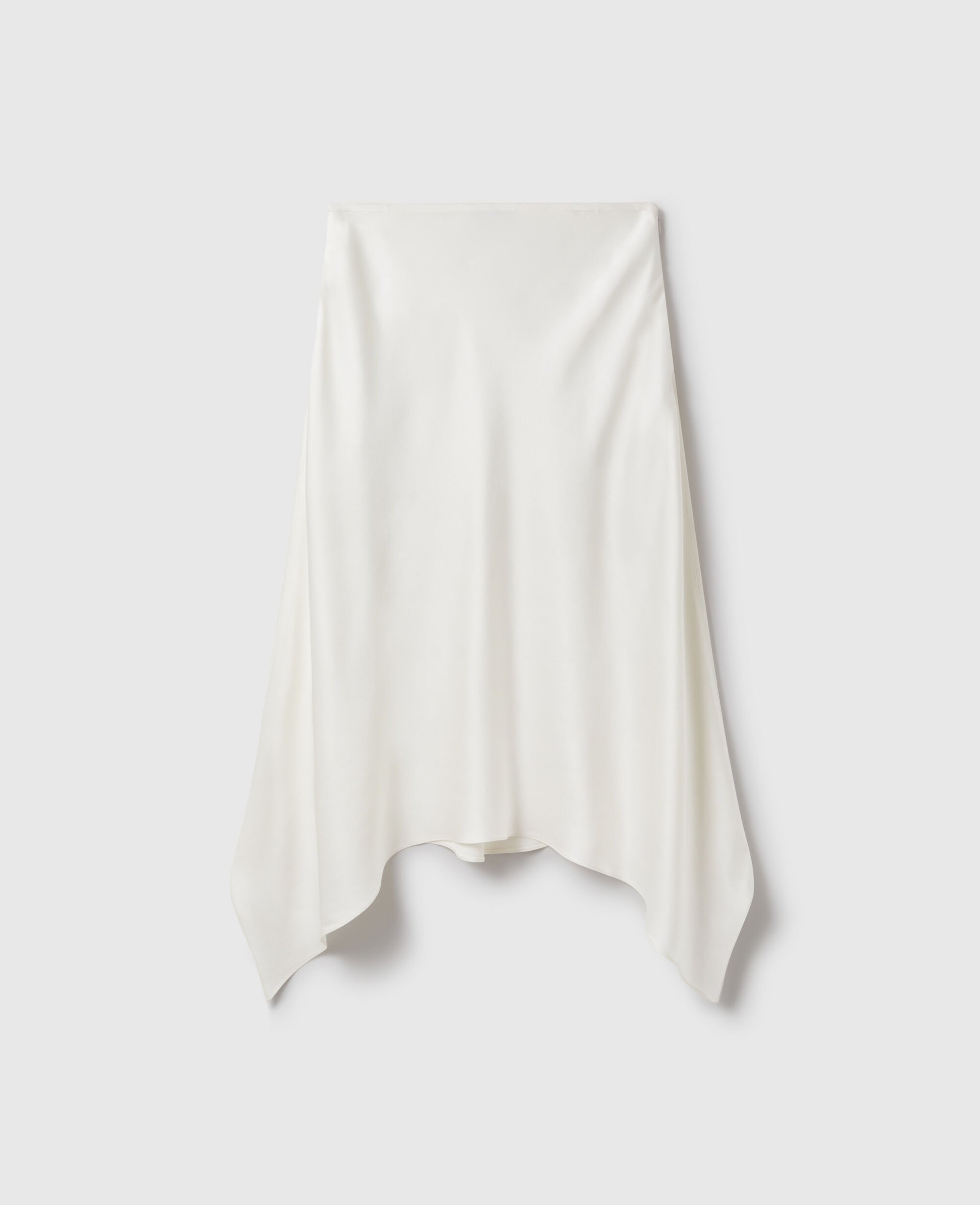 stella Curved Hem Satin Midi Skirt