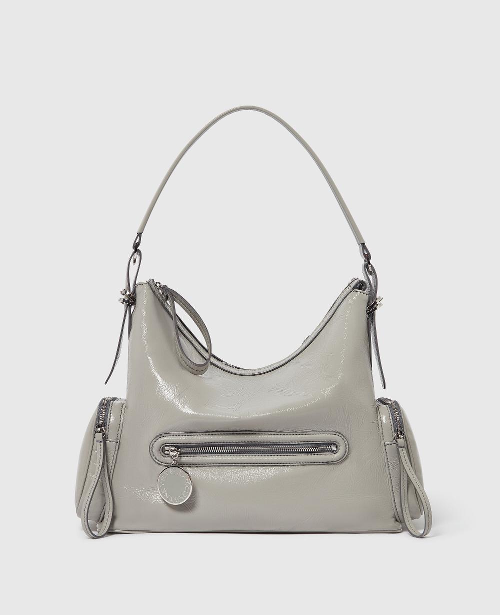 stella Dartmoor Cracked Patent Shoulder Bag