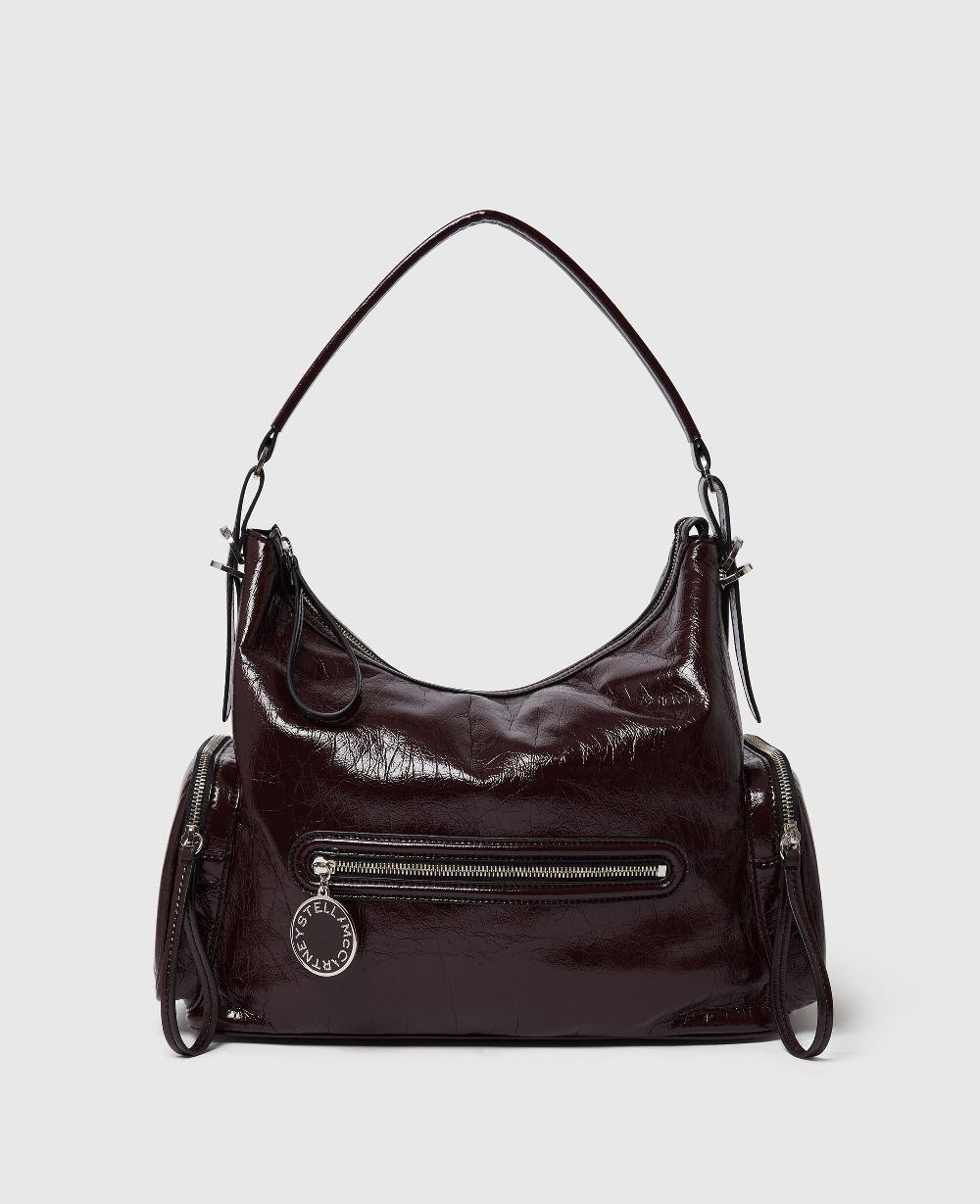 stella Dartmoor Cracked Patent Shoulder Bag