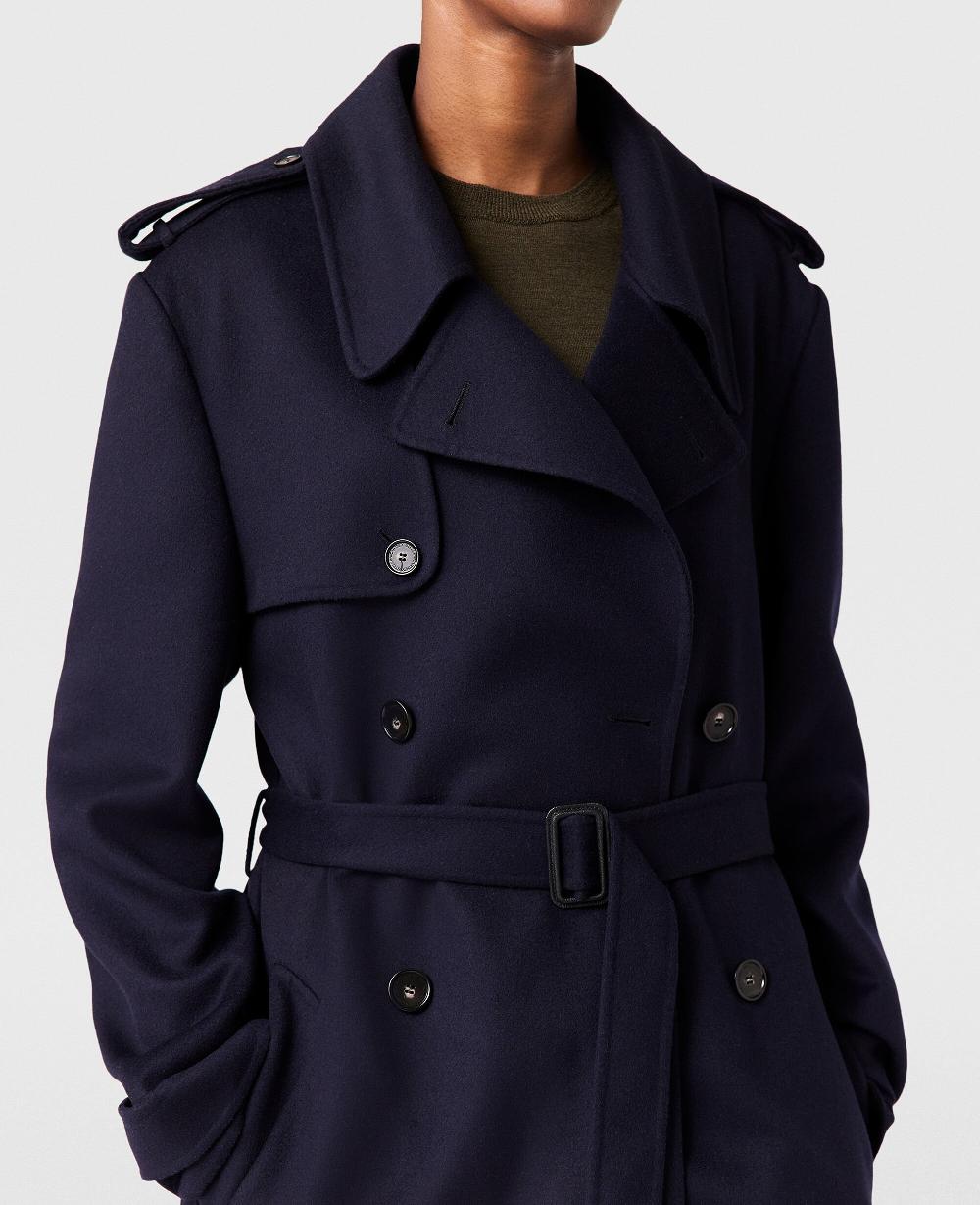 Stella Double-Breasted Belted Trench Coat