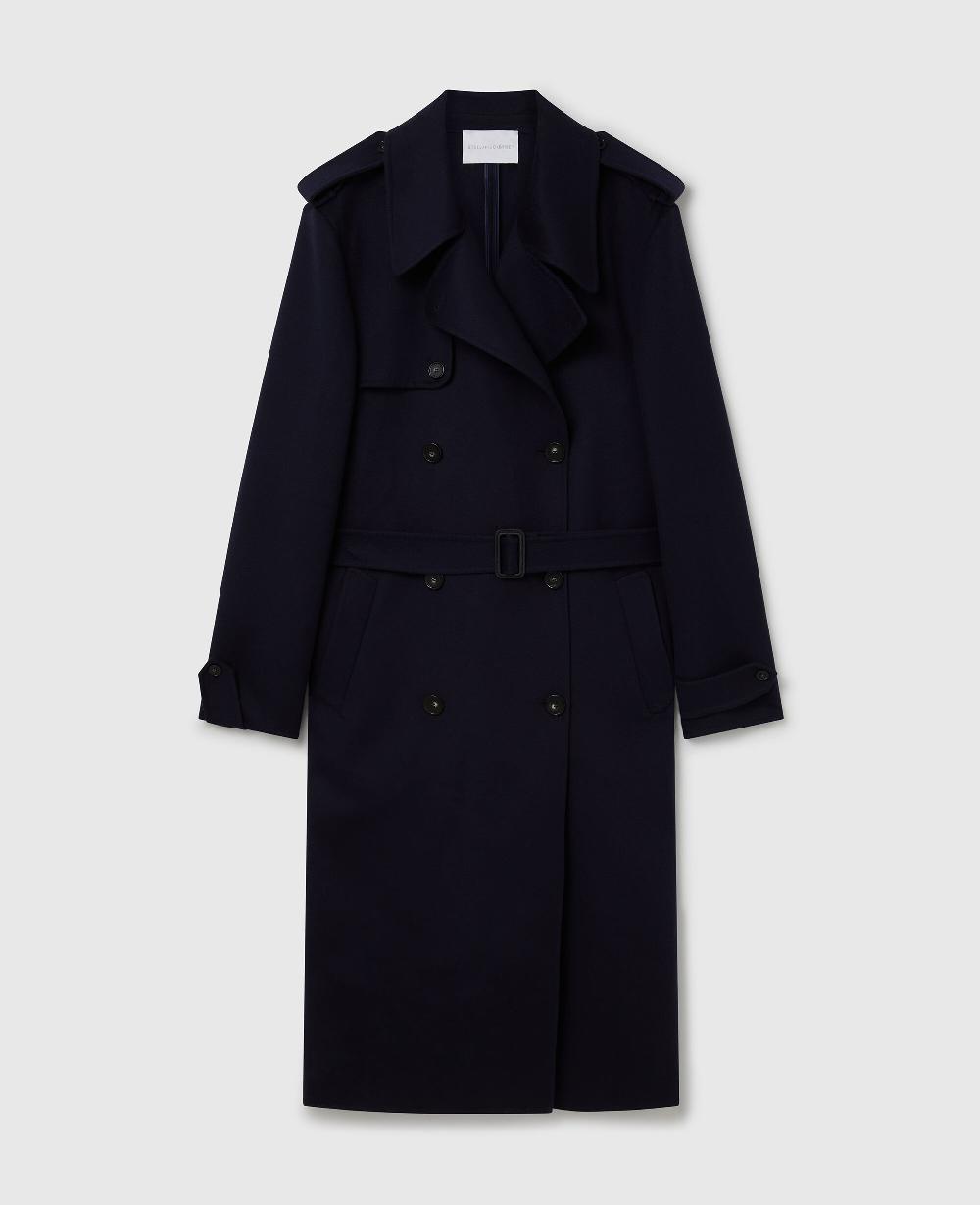 stella Double-Breasted Belted Trench Coat
